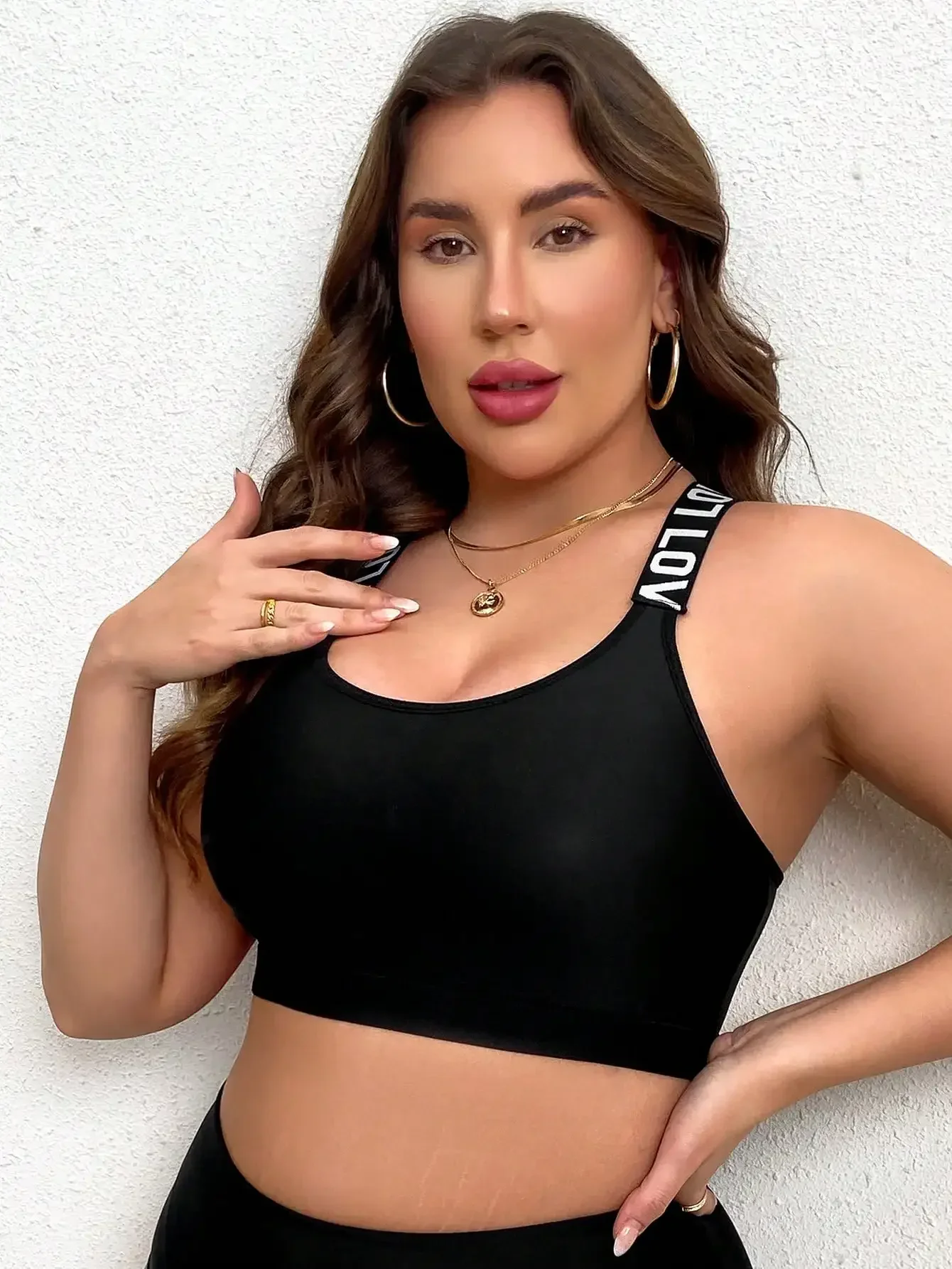 Plus Size Women Sports Bra, Bl - Full Coverage Bra のレビューと価格