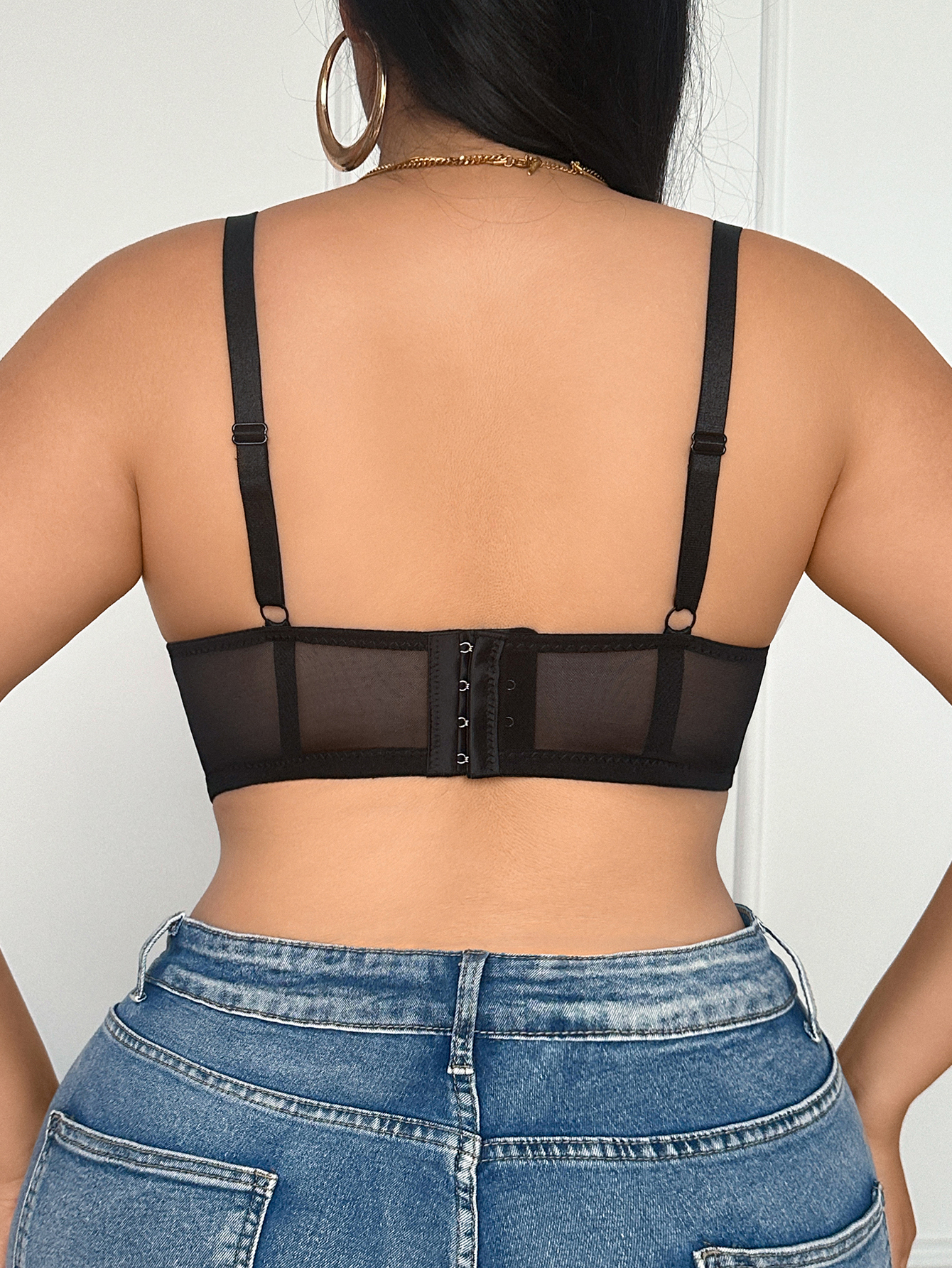 Wide Strap Plus Size Women Bra - Underwire Bra Padded のレビューと価格