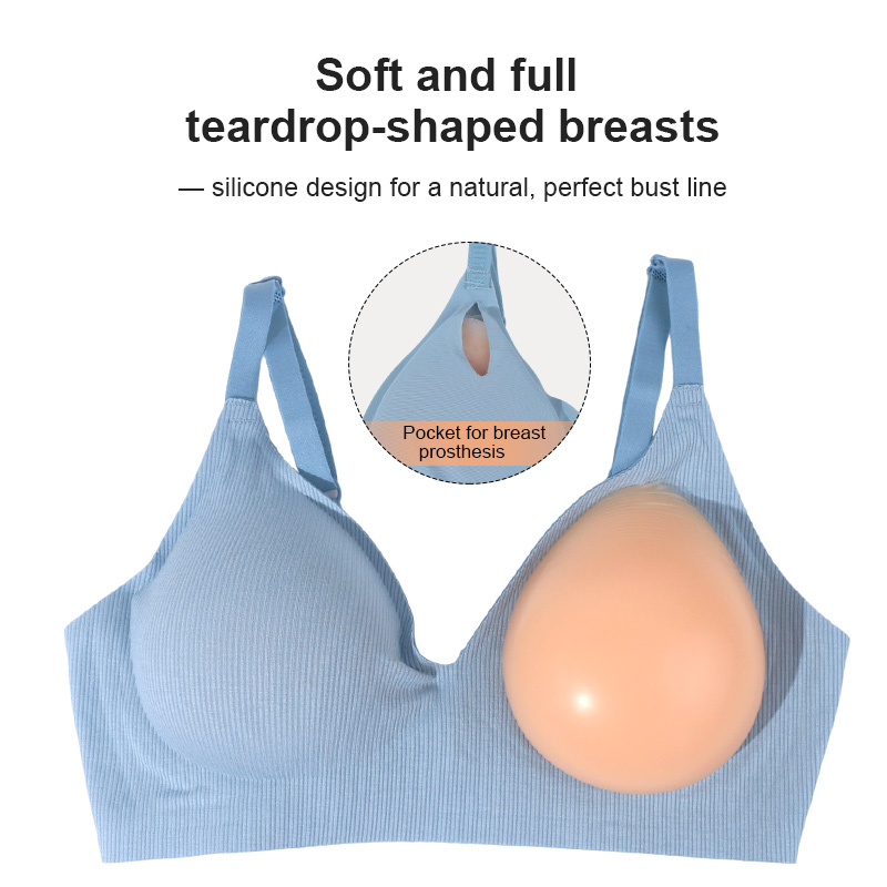 Silicone Breast Mastectomy Bra - Mastectomy Bra Pocket のレビューと価格