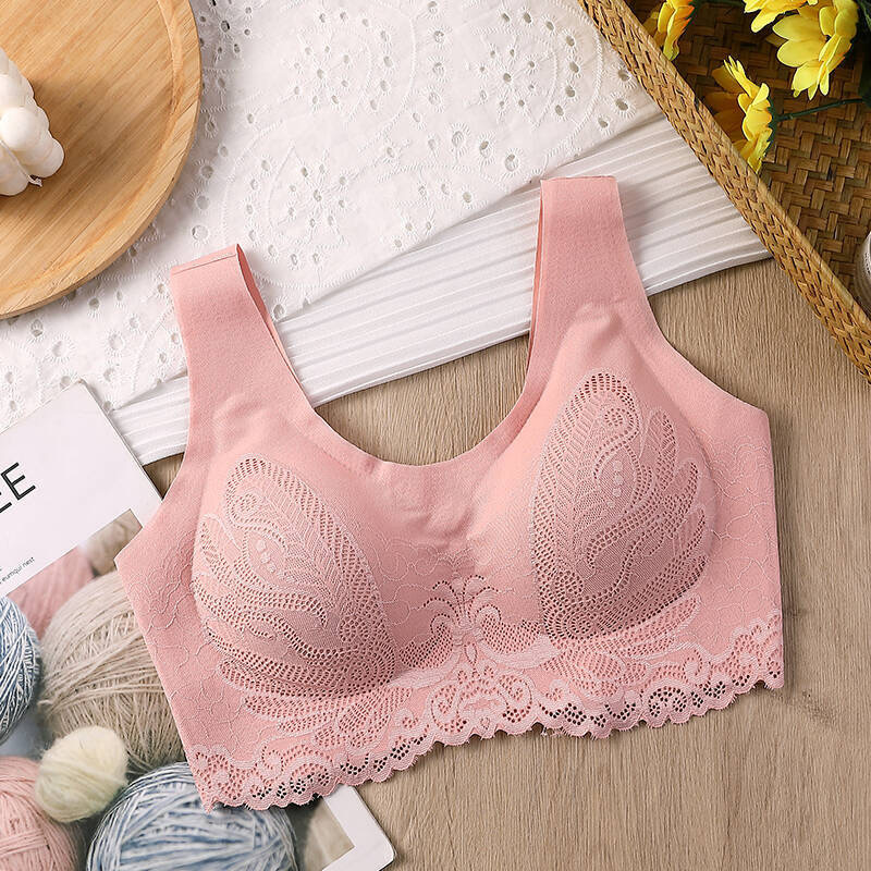 Breathable Latex Bra Seamless  - Sleep Bra Bralette のレビューと価格