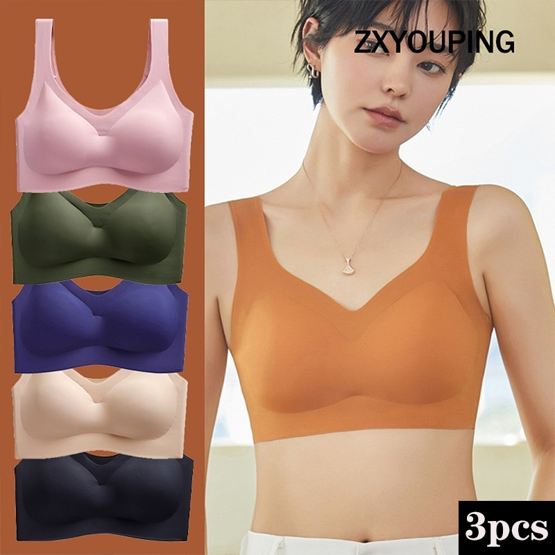 3PCS Sexy Sports Bra Seamless  - Cotton Bra Everyday のレビューと価格