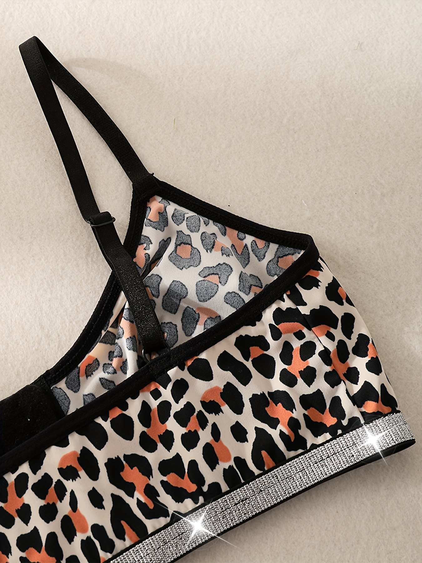 1pc Women's Leopard Print Wire - Wirefree Bra Comfort のレビューと価格