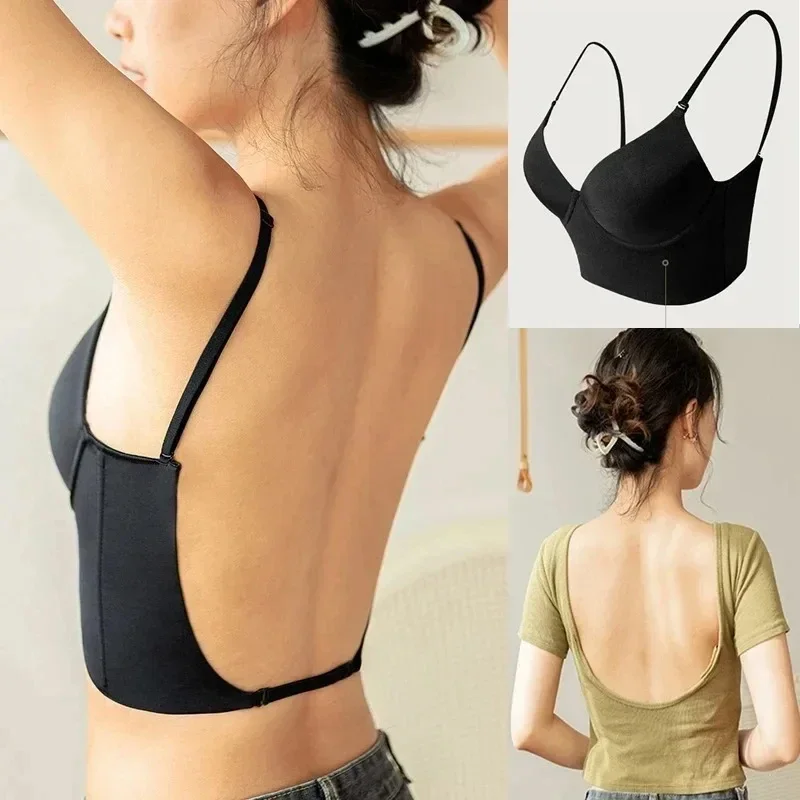 Women Invisible Bra Deep U Plu - Backless Bra Sticky のレビューと価格