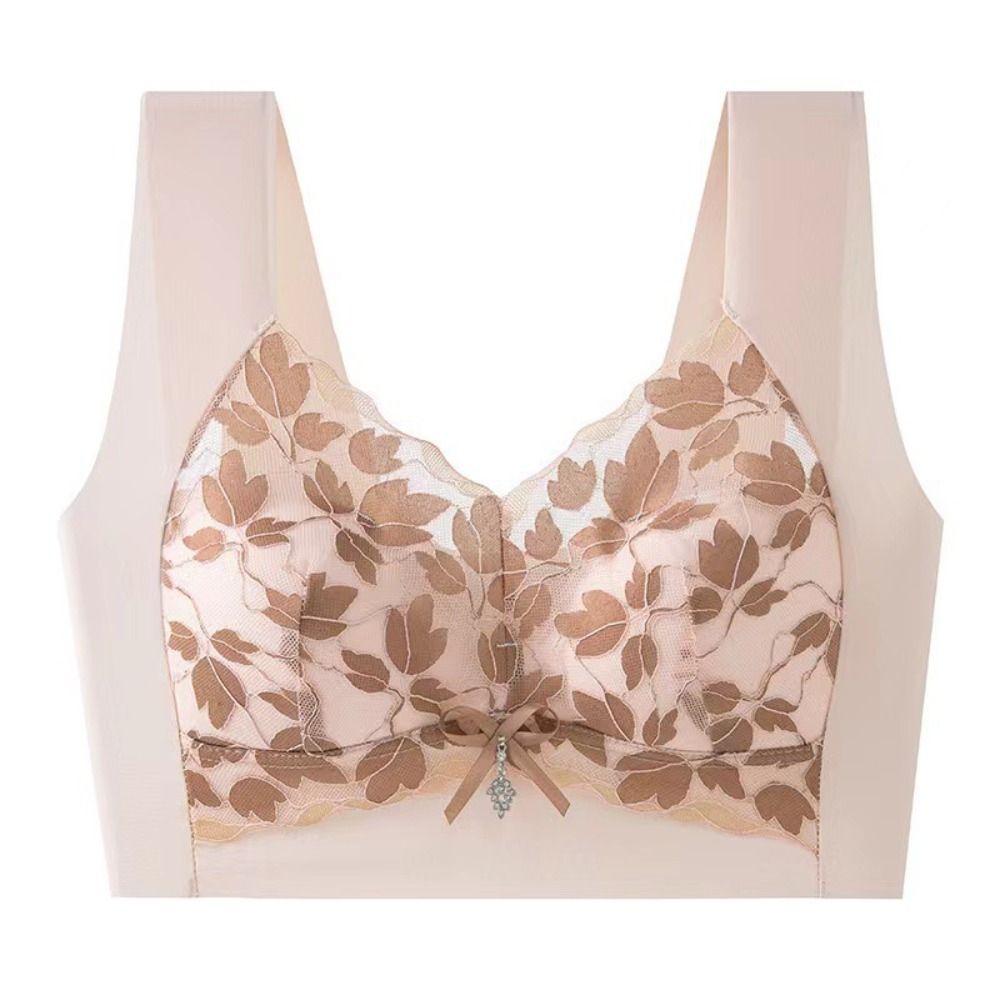 Comfortable Leaf Lace Deep V B - Wirefree Bra Comfort のレビューと価格