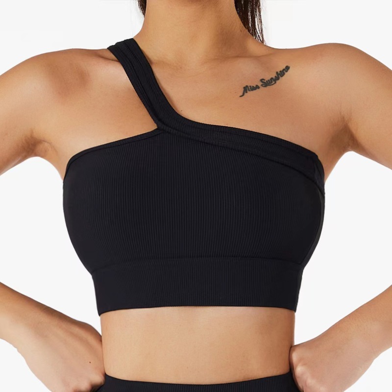 Women Single Shoulder Sexy Yog - T Shirt Bra Seamless のレビューと価格