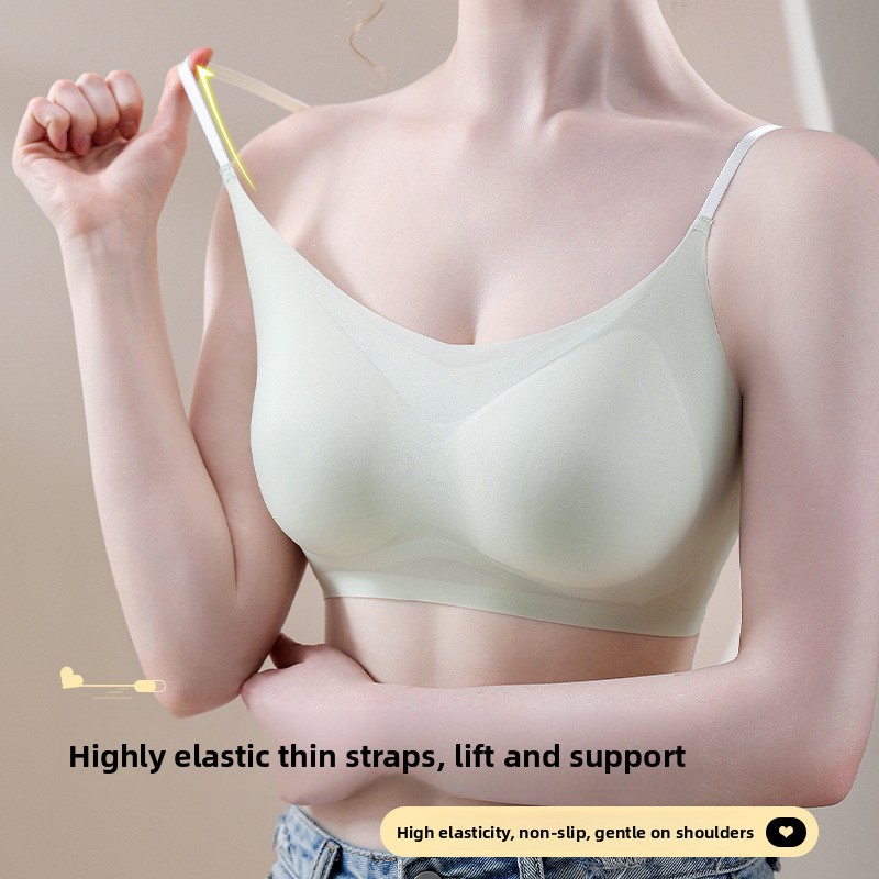 Ice Silk Sleep Bra Tank Top Wo - Sleep Bra Bralette のレビューと価格