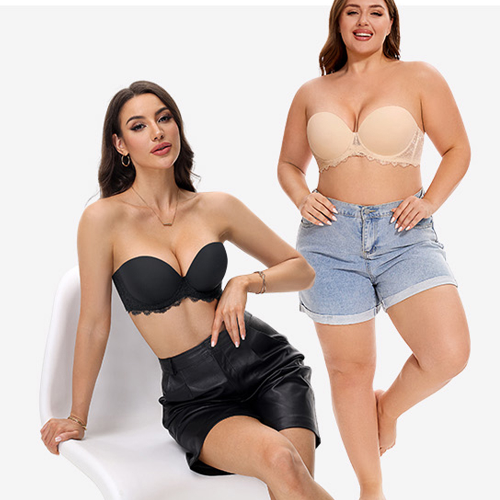 New Plus Size Sexy Strapless P - Convertible Bra Multiway のレビューと価格