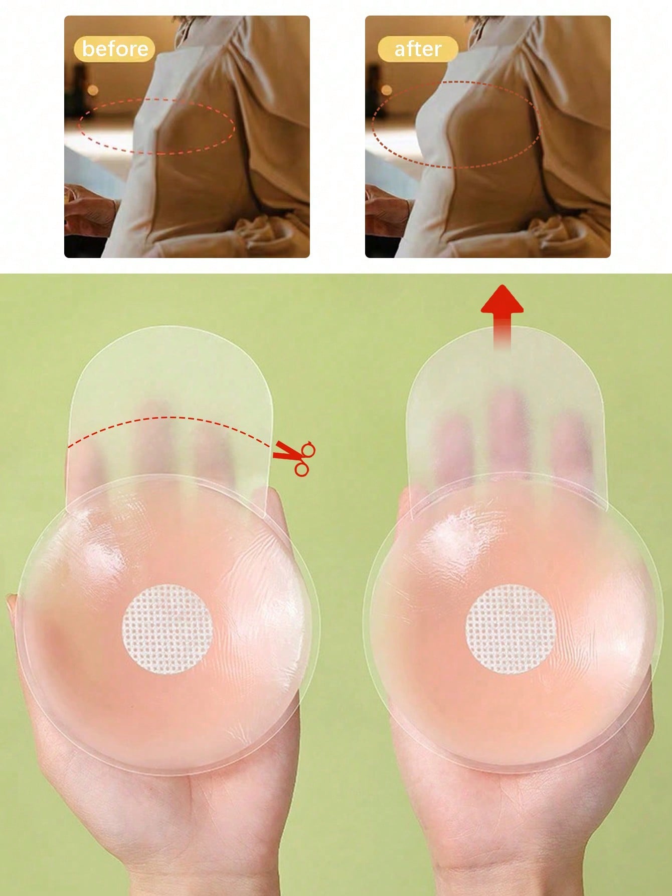 6.5cm Invisible Silicone Breas - Strapless Bra Adhesive のレビューと価格