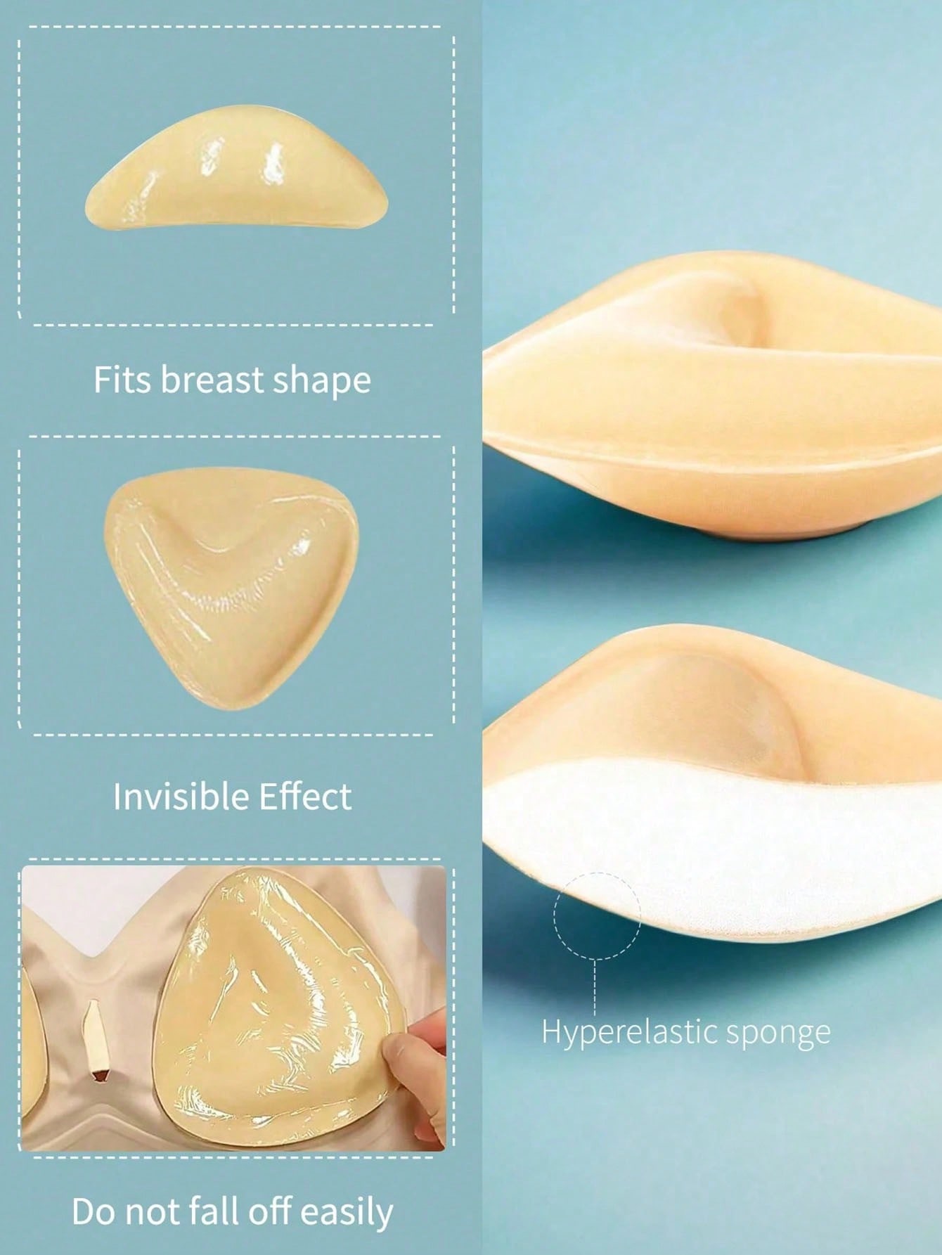 2pcs Reusable Double-Sided Adh - Strapless Bra Adhesive のレビューと価格