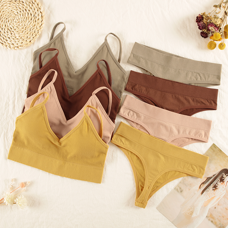 CHRLEISURE Women Underwear Set - T Shirt Bra Seamless のレビューと価格