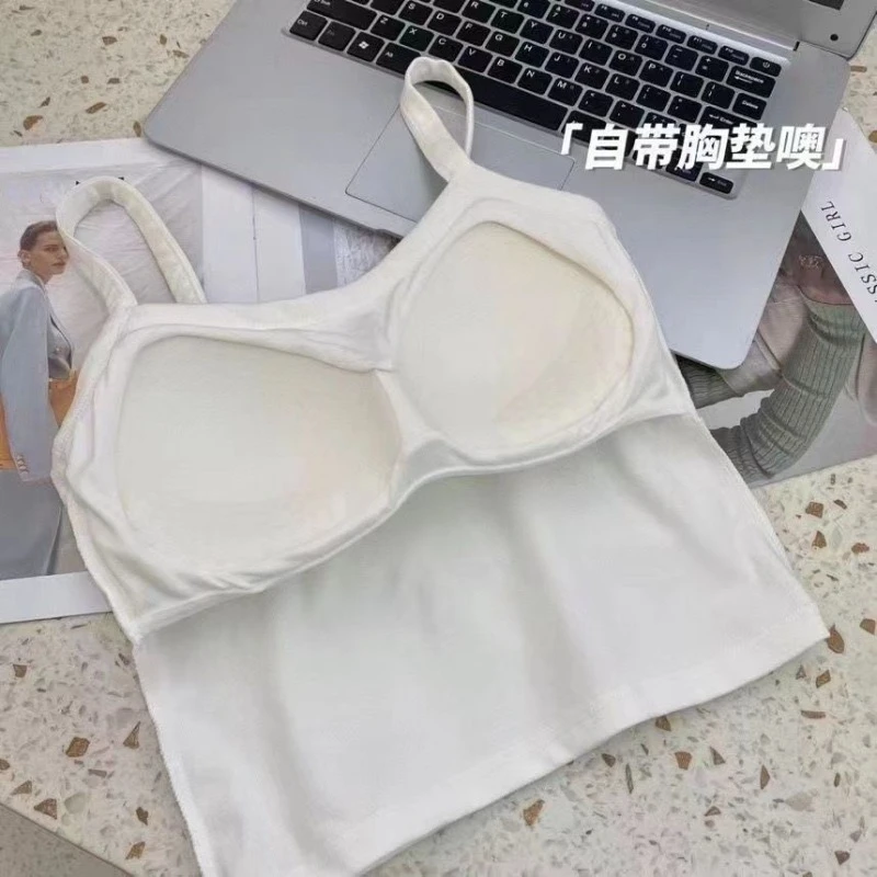 Crop Top Women Sexy Sleeveless - T Shirt Bra Seamless のレビューと価格
