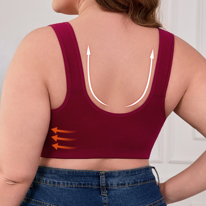XL-7XL Plus Size Front Buckle  - Wirefree Bra Comfort のレビューと価格